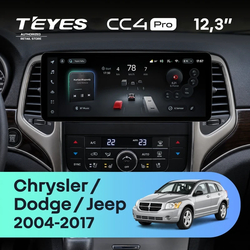 Штатная магнитола Teyes CC4 Pro 12.3" 8/128 Dodge Journey JC (2009-2010)