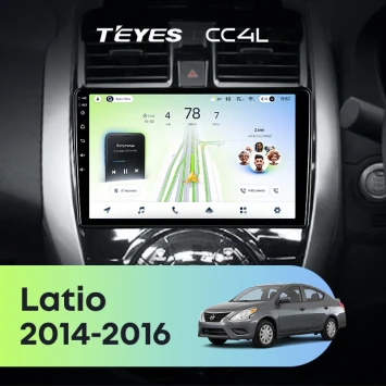 Штатная магнитола Teyes CC4L 4/64 Nissan Latio N17 (2014-2016) Правый руль