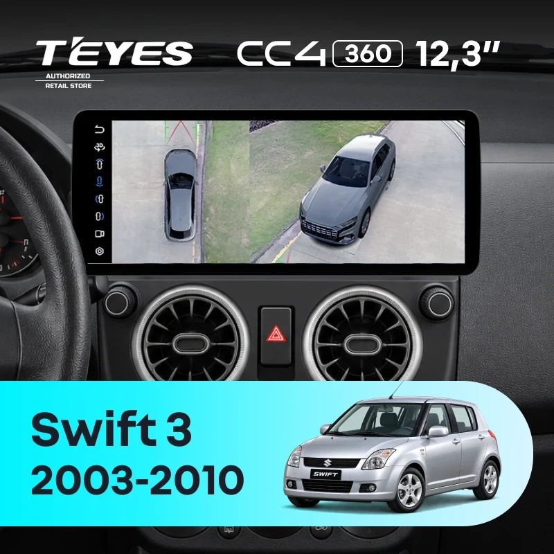 Штатная магнитола Teyes CC4 12.3" 360 6/64 Suzuki Swift 3 (2003-2010)