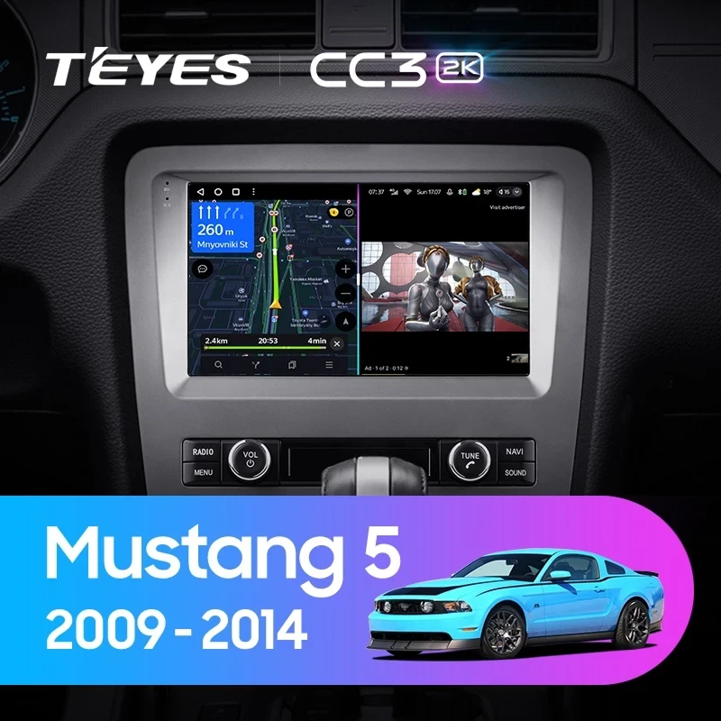Штатная магнитола Teyes CC3 2K 360 6/128 Ford Mustang 5 S-197 (2009-2014) F2