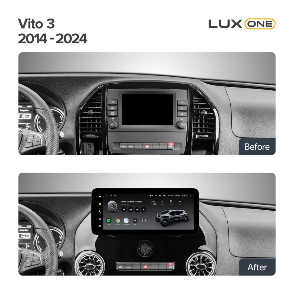 Переходная рамка Mercedes-Benz Vito 3 W447 (2014-2024) (12,3")