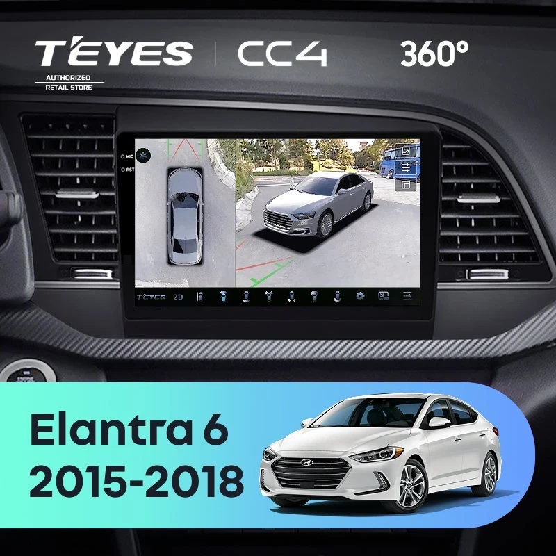 Штатная магнитола Teyes CC4 360 6/64 Hyundai Elantra 6 (2015-2018) Тип-A