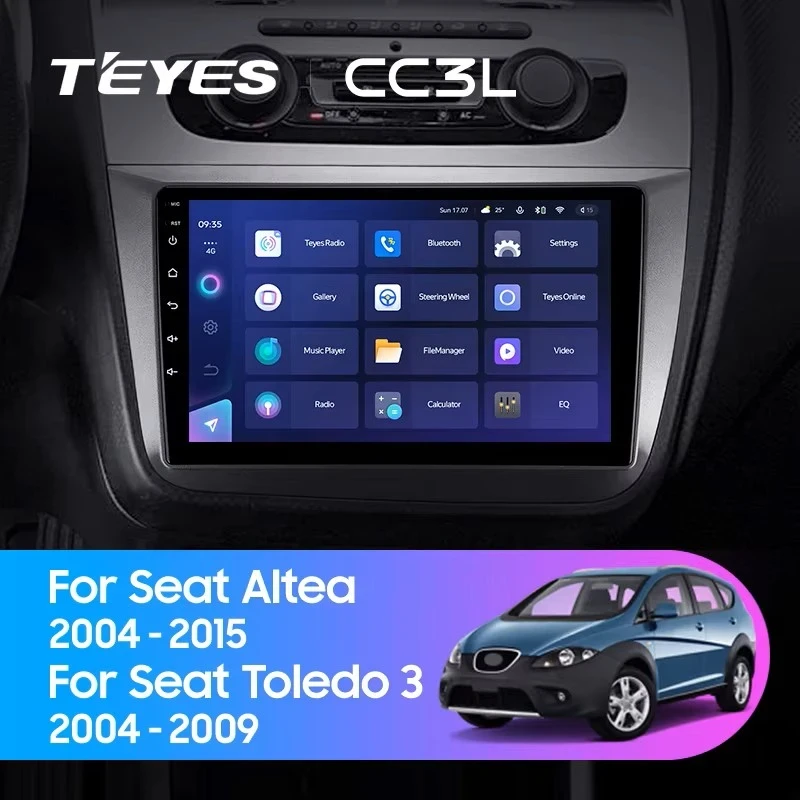 Штатная магнитола Teyes CC3L 4/64 Seat Toledo 5P 3 (2004-2009) Правый руль