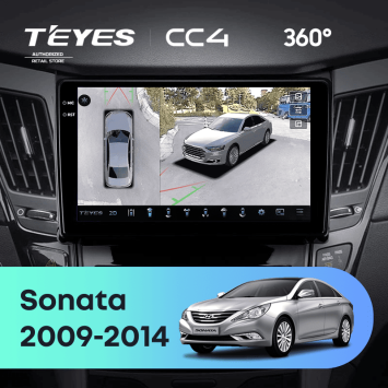 Штатная магнитола Teyes CC4 360 6/64 Hyundai Sonata 6 YF (2009-2014) Тип-A