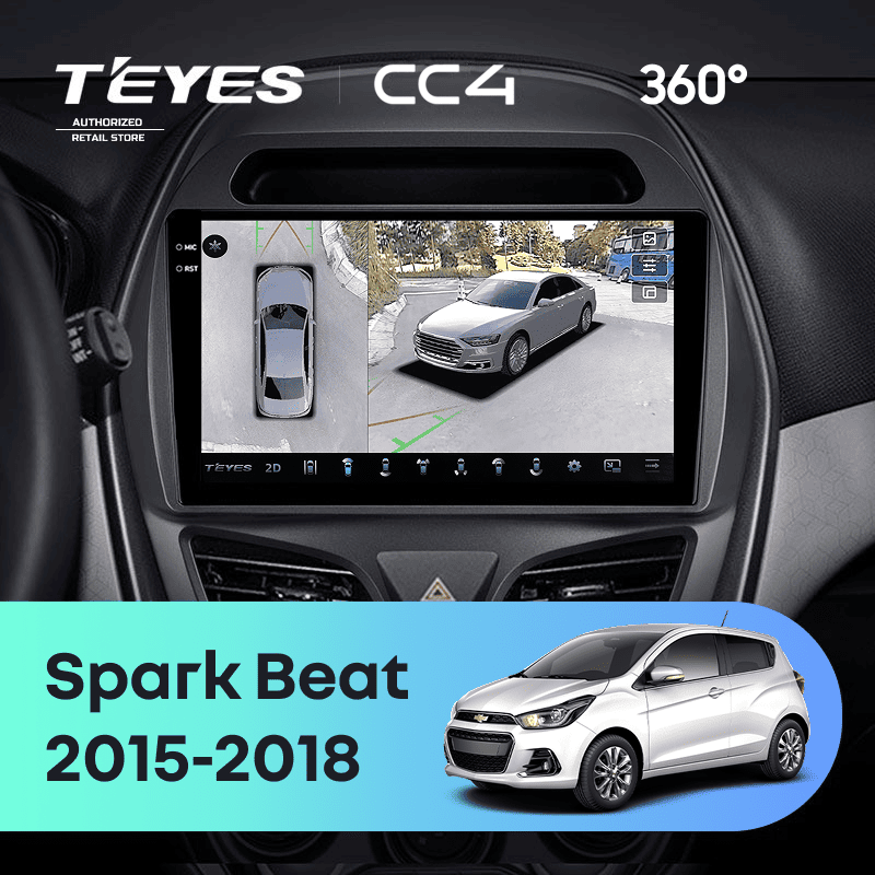 Штатная магнитола Teyes CC4 360 8/128 Chevrolet Spark Beat (2015-2018) F2
