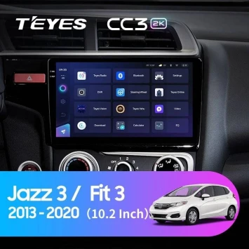 Штатная магнитола Teyes CC3 2K 360 6/128 Honda Jazz 3 (2013-2020) Тип-A