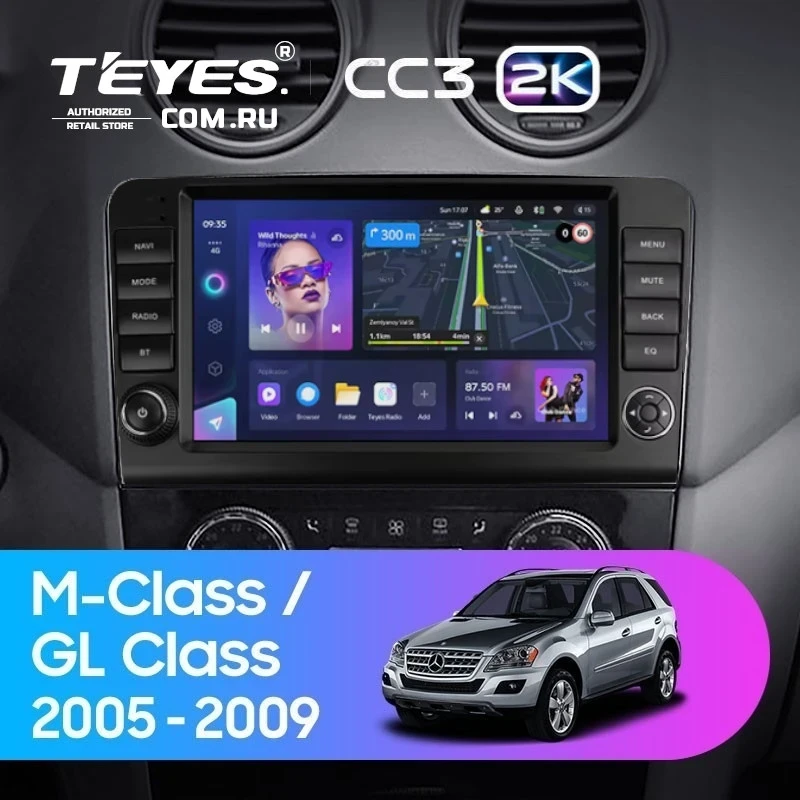 Штатная магнитола Teyes CC3 2K 360 6/128 Mercedes-Benz GL-Class X164 (2005-2009) F2