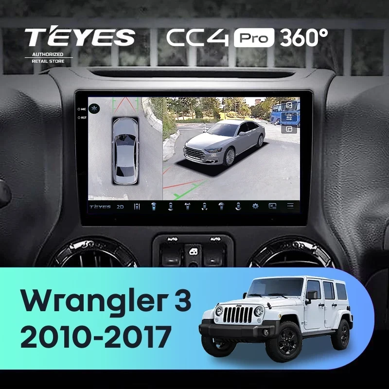 Штатная магнитола Teyes CC4 Pro 360 8/128 Jeep Wrangler 3 JK (2010-2017) L14