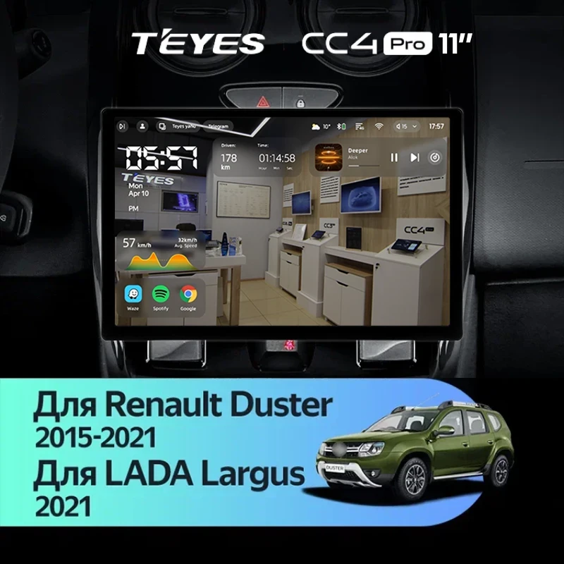 Штатная магнитола Teyes CC4 Pro 8/128 Renault Duster (2015-2021) F1 (11")