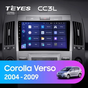 Штатная магнитола Teyes CC3L 4/64 Toyota Corolla Verso AR10 (2004-2009) F2