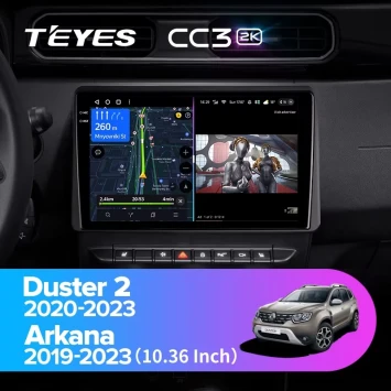 Штатная магнитола Teyes CC3 2K 360 6/128 Renault Arkana (2019-2023) F2