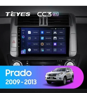 Штатная магнитола Teyes CC3 2K 4/64 Toyota Land Cruiser Prado 150 (2009-2013) F2 Тип-A