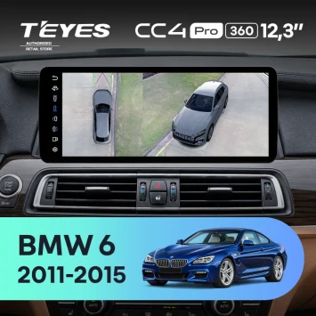 Штатная магнитола Teyes CC4 Pro 12.3" 8/128 BMW 6 (F06, F12, F13) (2011-2015) (NBT)