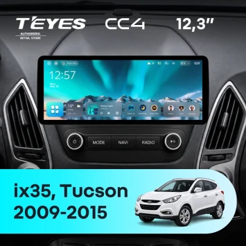 Штатная магнитола Teyes CC4 12.3" 8/128 Hyundai Tucson 2 (2009-2015) (авто без усилителя)
