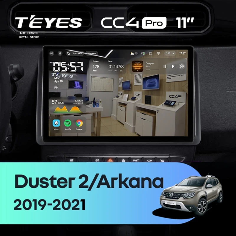 Штатная магнитола Teyes CC4 Pro 8/128 Renault Duster HM 2 (2020-2021) F2 (11")