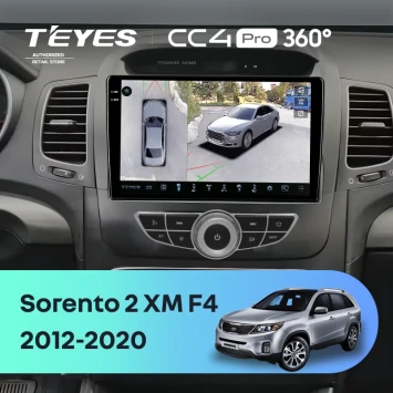 Штатная магнитола Teyes CC4 Pro 360 8/128 Kia Sorento 2 XM (2012-2020) F4