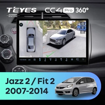 Штатная магнитола Teyes CC4 Pro 360 12/256 Honda Jazz 2 (2007-2014) (13")