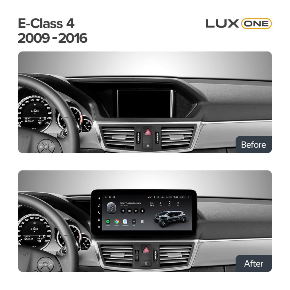 Переходная рамка Mercedes-Benz E-Class 4 W212 S207 A207 S212 C207 (NTG 4.0) (2009-2016) Правый руль (12,3")