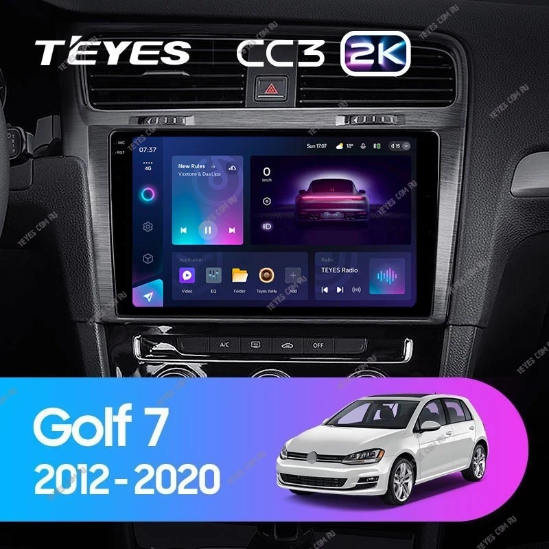 Штатная магнитола Teyes CC3 2K 6/128 Volkswagen Golf 7 MK7 (2012-2020) F2