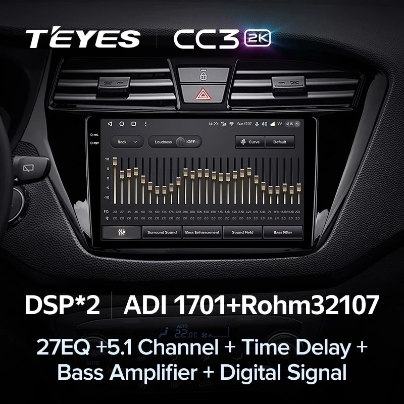 Штатная магнитола Teyes CC3 2K 4/64 Hyundai i20 2 GB (2014-2018)