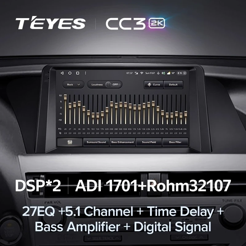 Штатная магнитола Teyes CC3 2K 360 6/128 Lexus RX270 RX350 RX450h AL10 3 (2008-2015) Тип-A