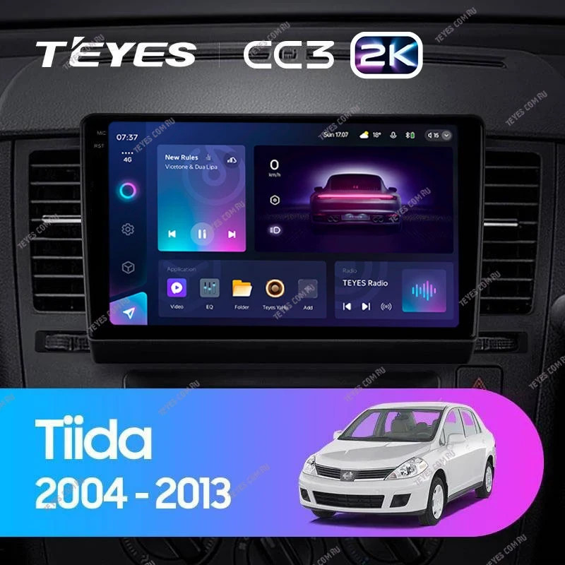 Штатная магнитола Teyes CC3 2K 4/32 Nissan Tiida C11 (2004-2013) F1