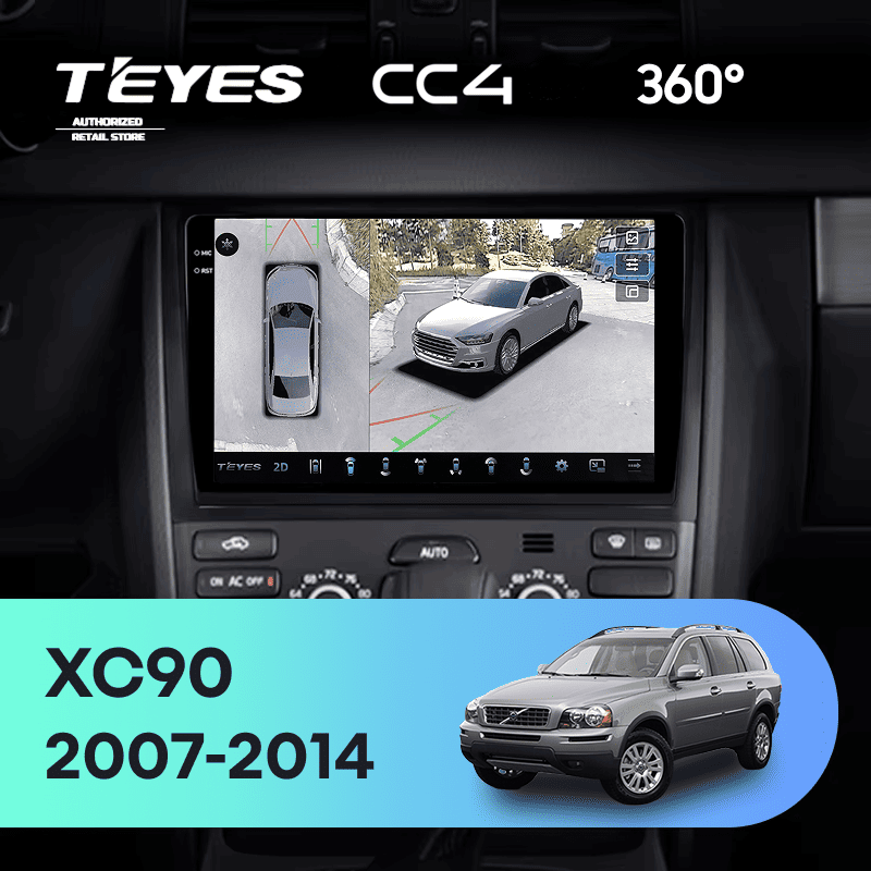 Штатная магнитола Teyes CC4 360 6/64 Volvo XC90 (2007-2014) F2 (комплект для установки нижней части)