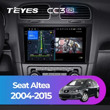 Штатная магнитола Teyes CC3 2K 360 6/128 Seat Altea (2004-2015)