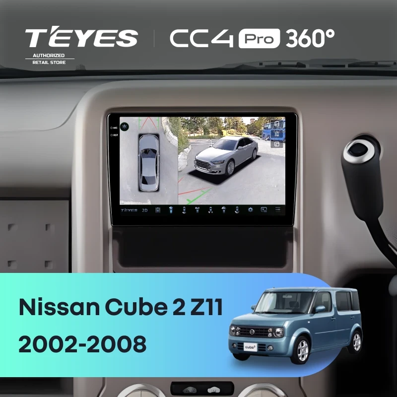 Штатная магнитола Teyes CC4 Pro 360 12/256 Nissan Cube 2 Z11 (2002-2008)
