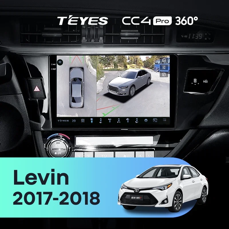 Штатная магнитола Teyes CC4 Pro 360 12/256 Toyota Levin 1 E180 Рестайлинг (2017-2018) F2