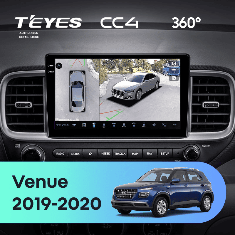 Штатная магнитола Teyes CC4 360 6/64 Hyundai Venue (2019-2020) Правый руль