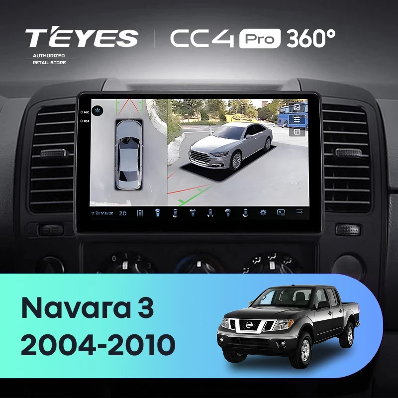 Штатная магнитола Teyes CC4 Pro 360 8/128 Nissan Navara 3 D40 (2004-2010) F2