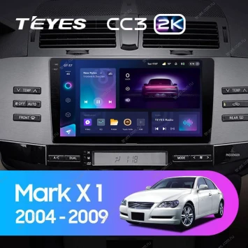 Штатная магнитола Teyes CC3 2K 360 6/128 Toyota Mark X 1 X120 (2004-2009)