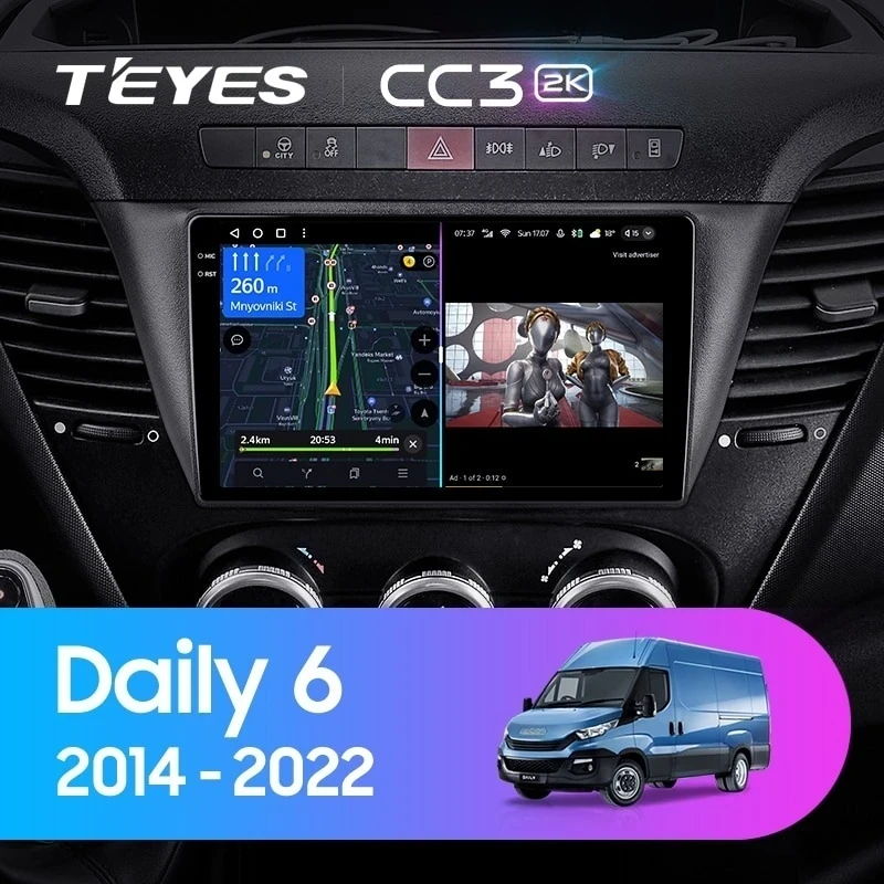 Штатная магнитола Teyes CC3 2K 4/32 Iveco Daily 6 (2014-2022)