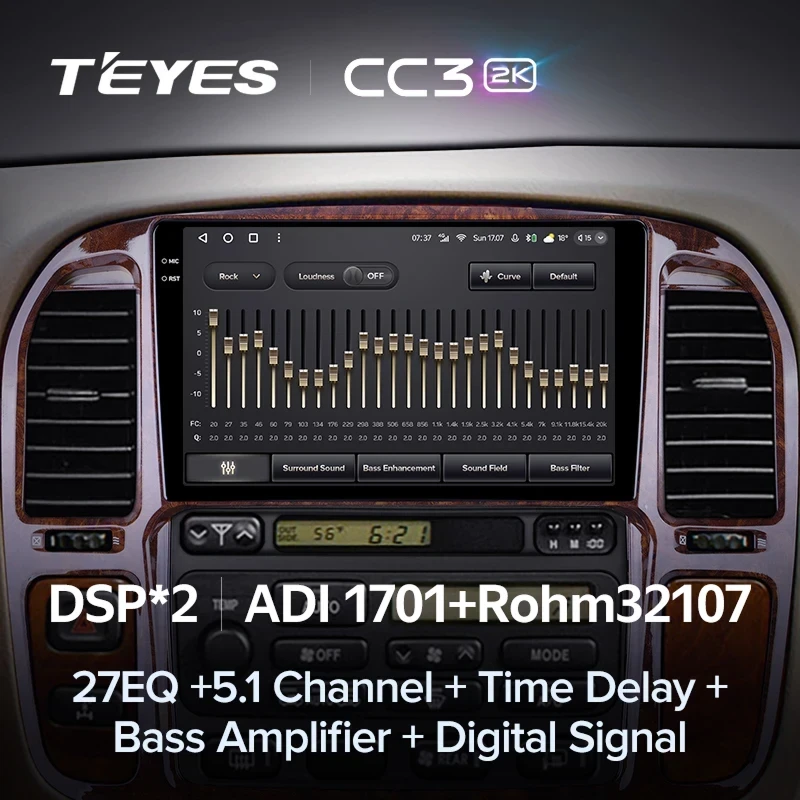 Штатная магнитола Teyes CC3 2K 6/128 Toyota Land Cruiser 100 (1998-2003) F3