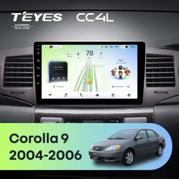 Штатная магнитола Teyes CC4L 6/64 с DTS Toyota Corolla 9 E120 (2004-2006)