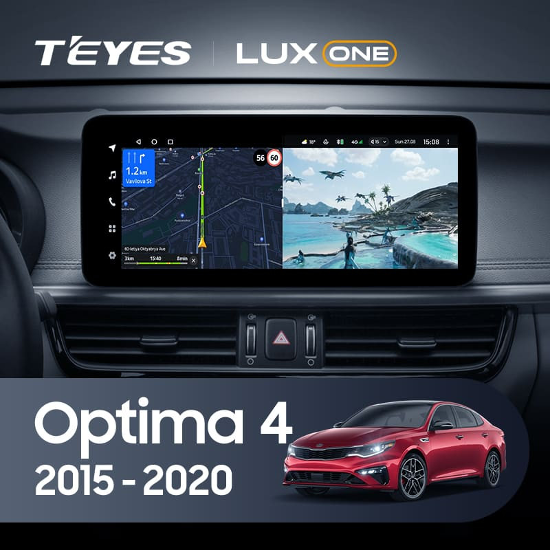 Штатная магнитола Teyes LUX ONE 4/64 Kia Optima 4 JF (2015-2020) Тип-A