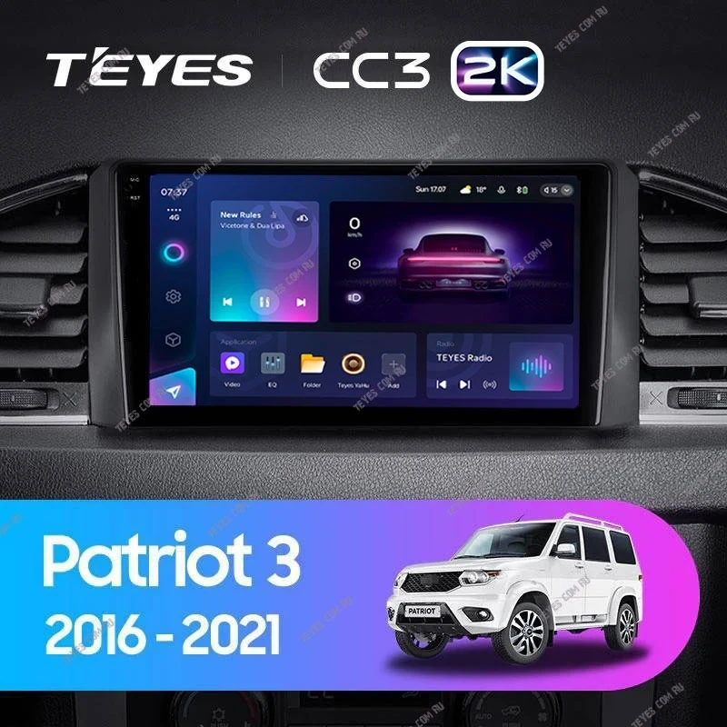 Штатная магнитола Teyes CC3 2K 4/32 UAZ Patriot 3 (2016-2021) F1