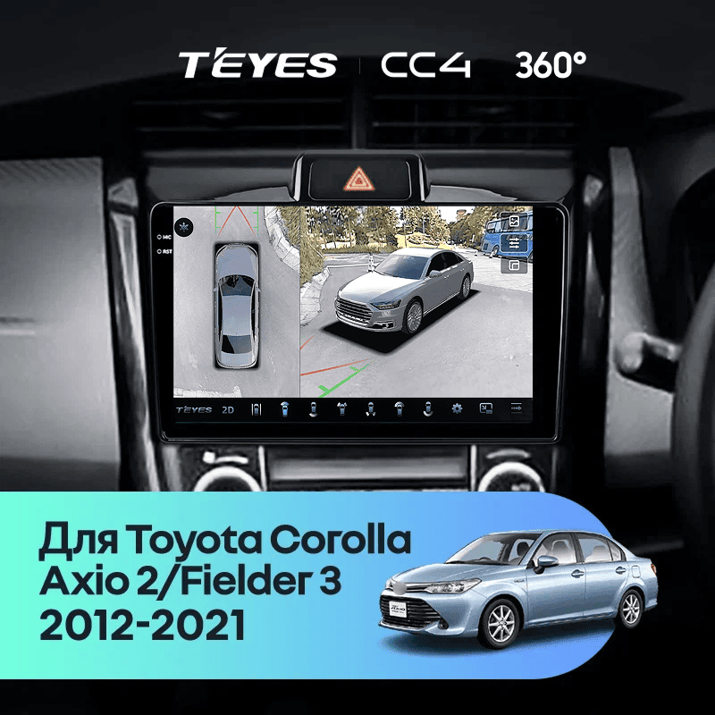 Штатная магнитола Teyes CC4 360 8/128 Toyota Corolla Fielder 3 E160 (2012-2021)