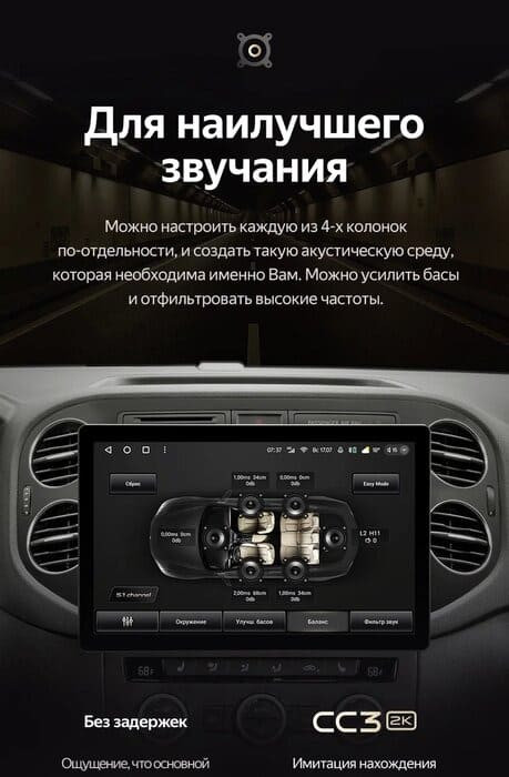 Штатная магнитола Teyes CC3 2K 4/64 Volkswagen Tiguan 1 NF (2006-2011) F2 (13")