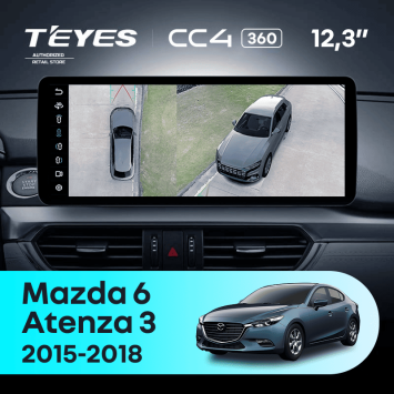 Штатная магнитола Teyes CC4 12.3" 360 8/128 Mazda 6 GJ GL (2015-2018) Тип-B