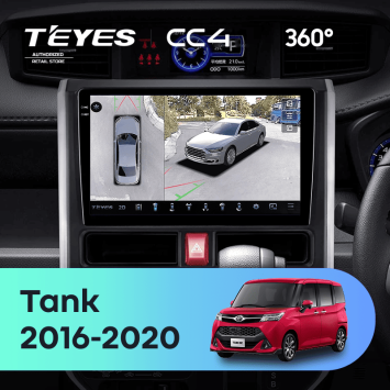 Штатная магнитола Teyes CC4 360 6/64 Toyota Tank (2016-2023) Правый руль