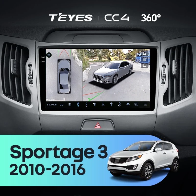 Штатная магнитола Teyes CC4 360 6/64 Kia Sportage 3 SL (2010-2016) Тип-C