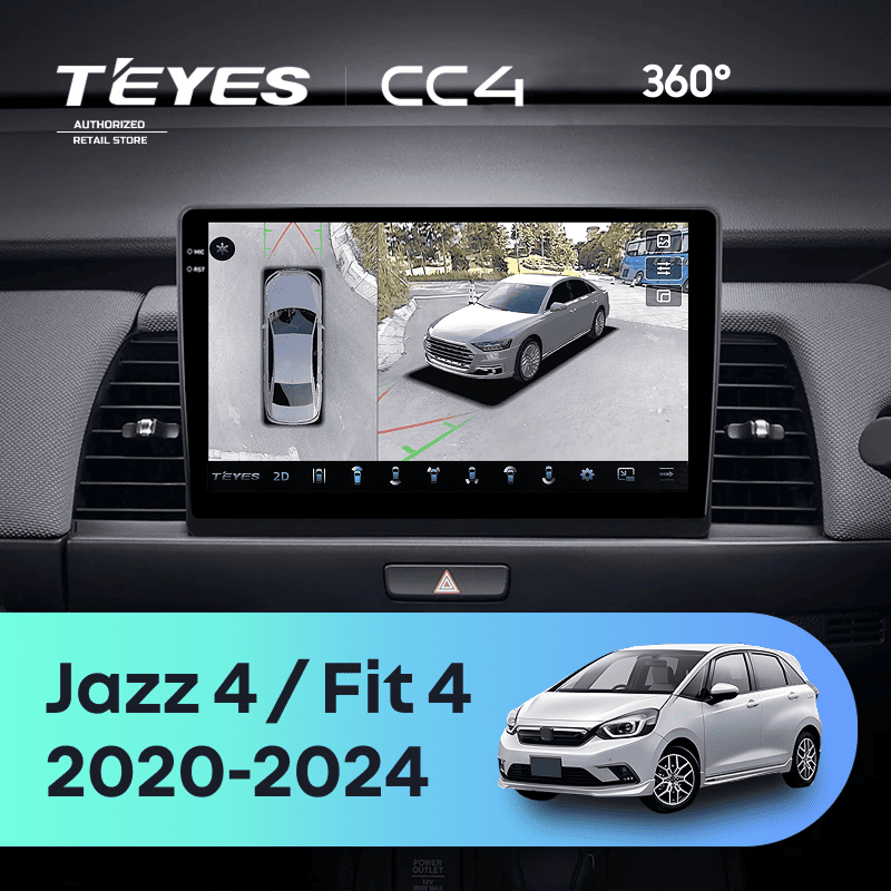 Штатная магнитола Teyes CC4 360 6/64 Honda Jazz 4 (2020-2024) Тип-A Правый руль