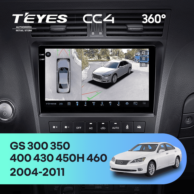 Штатная магнитола Teyes CC4 360 8/128 Lexus GS300 350 400 430 450h 460 (2004-2011)