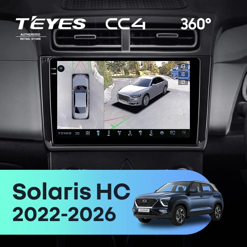 Штатная магнитола Teyes CC4 360 8/128 Solaris HC (2022-2026) (глянец) F2