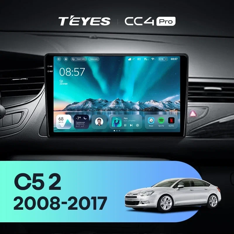 Штатная магнитола Teyes CC4 Pro 12/256 Citroen C5 2 (2008-2017) F1