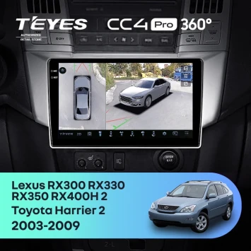 Штатная магнитола Teyes CC4 Pro 360 12/256 Toyota Harrier (2003-2009) F1