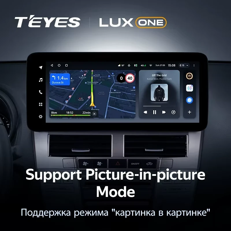 Штатная магнитола Teyes LUX ONE 4/64 Toyota Harrier XU30 (2003-2013) Тип-B
