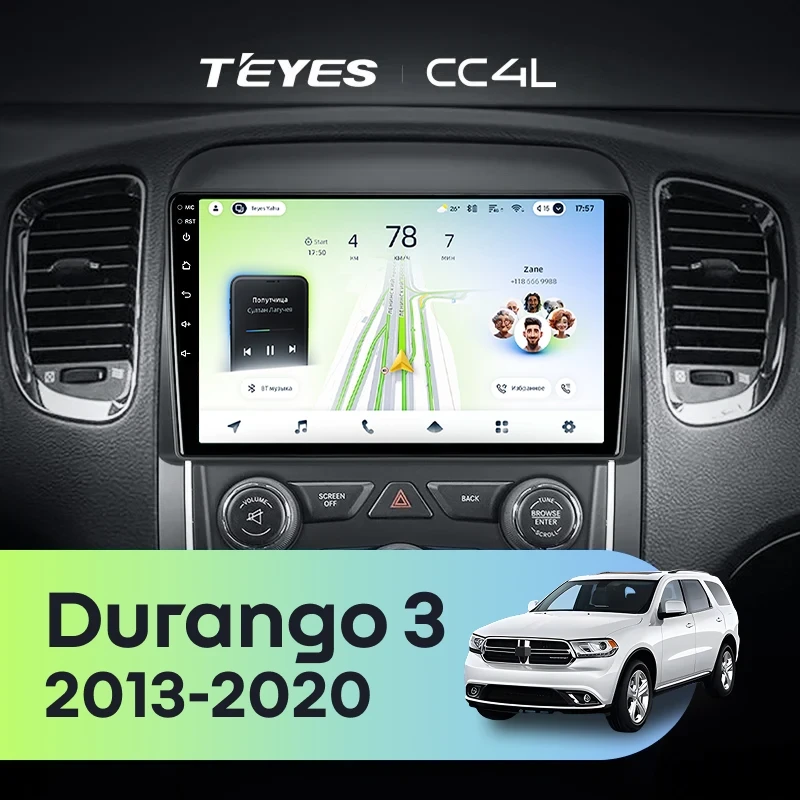 Штатная магнитола Teyes CC4L 6/64 с DTS Dodge Durango 3 (2013-2020)
